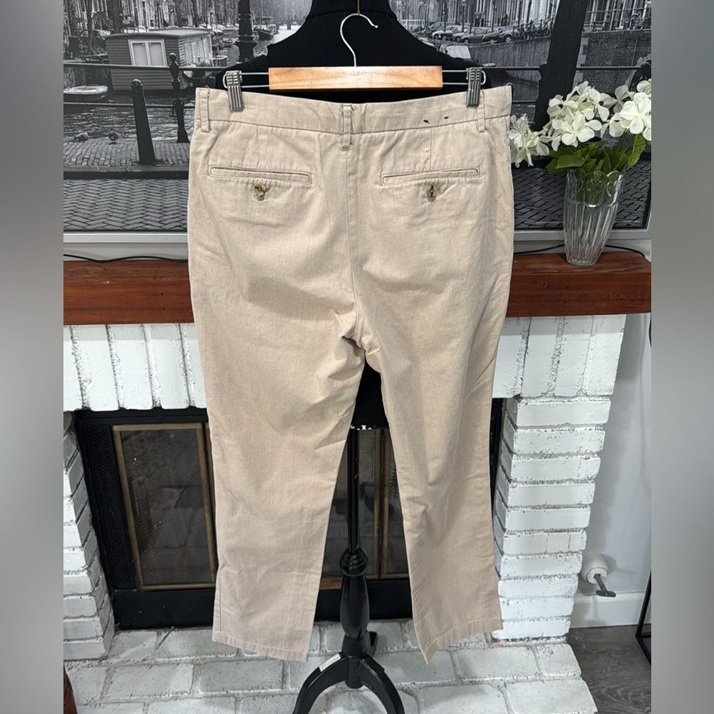 Banana Republic Mens Chino Pants khaki Tan Aiden Fit 33x32 100% Cotton - Picture 3 of 6